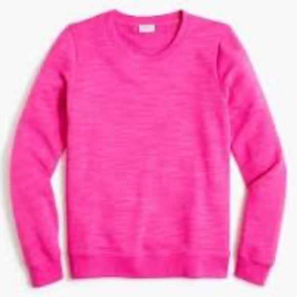 J. Crew Cotton Terry Crewneck Long Sleeve Sweatshirt - Picture 1 of 6